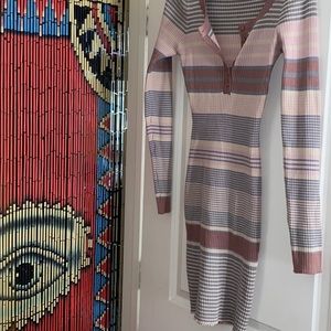 Striped knit dress